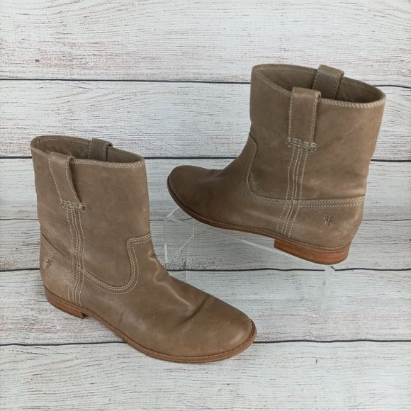 Frye Womens Anna Shortie Boots Size 8M Tan Ash Leather 3479261 - Picture 1 of 8